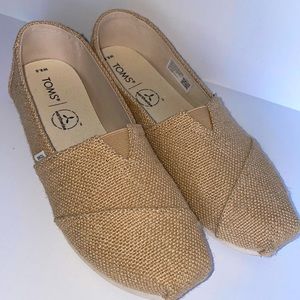 TOMS ALPARGATA Women’s Sz 8.5 Burlap EXCELLENT CONDITION